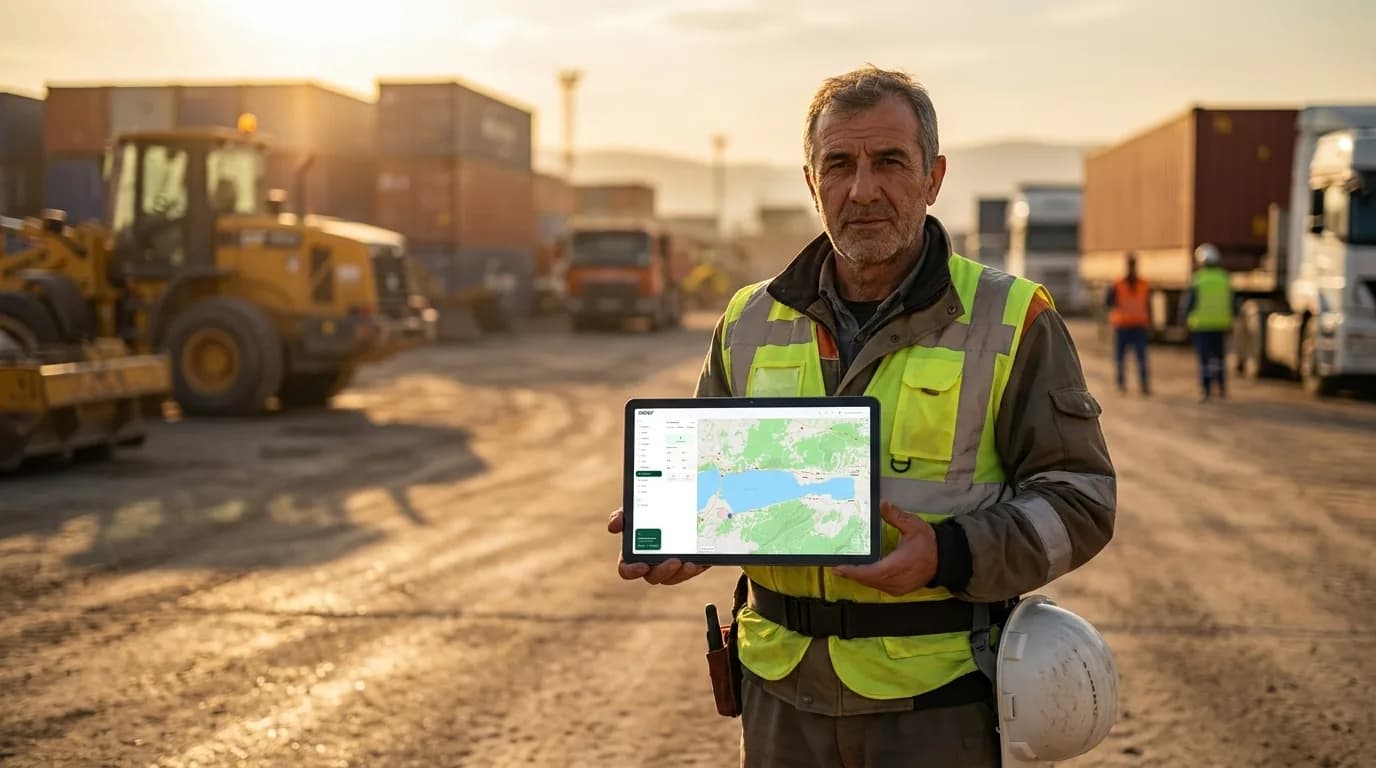Live map showing on-duty field staff in real time