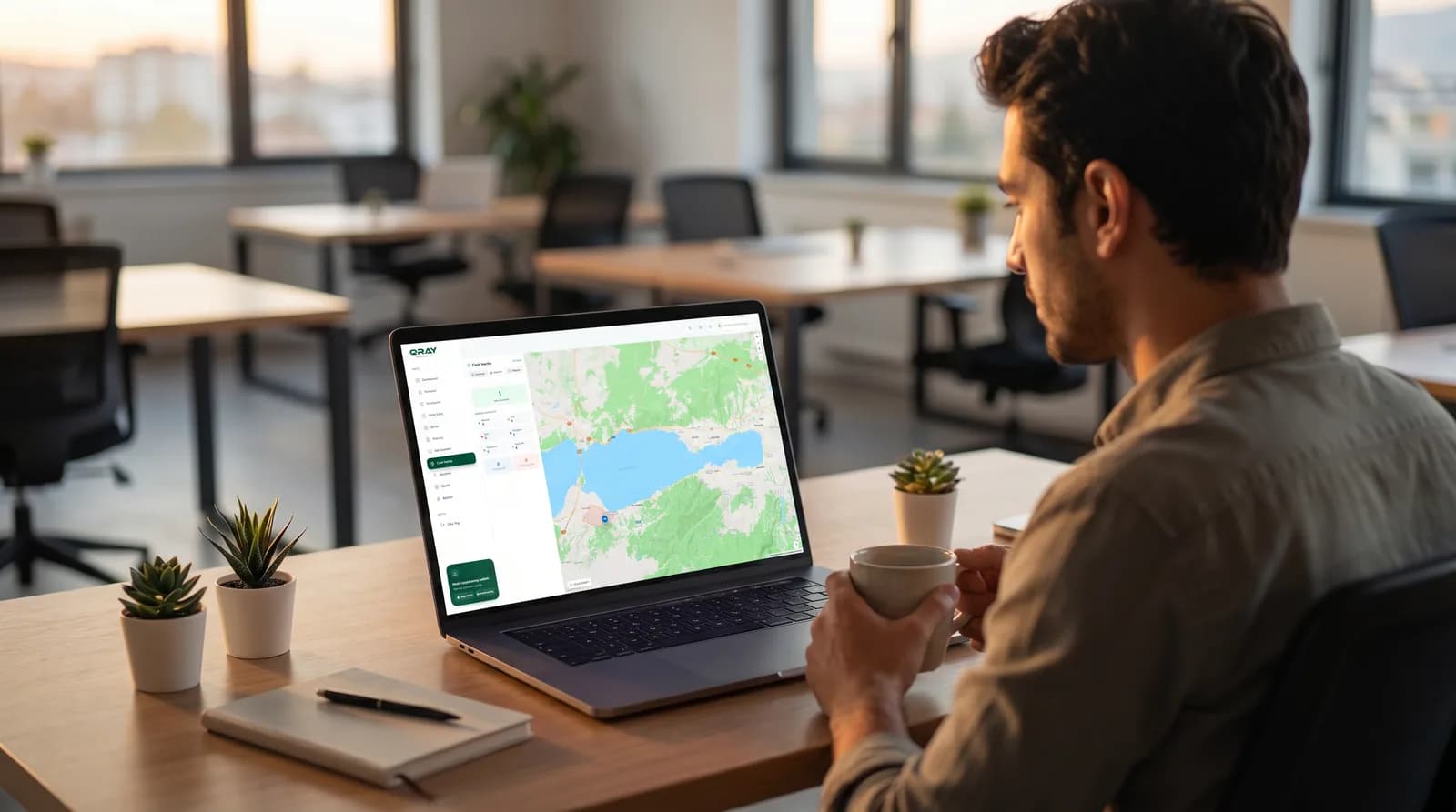 Track field teams on a map in real time